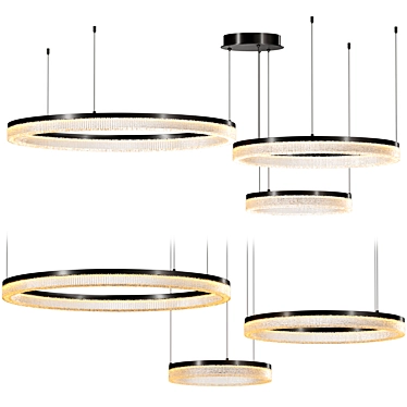 Modern Pendant Light Fixture 3D Model 3D model image 1 