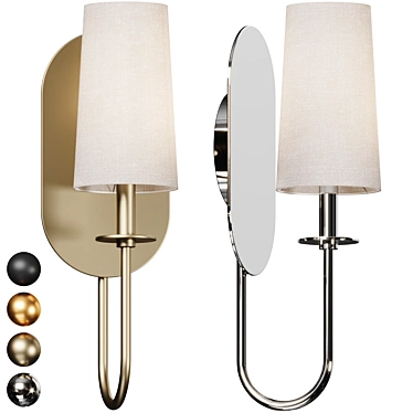 Modern Classic Lara Wall Sconce 3D model image 1 