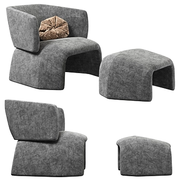 Exquisite Icarus Wing Armchair 3D model image 1 