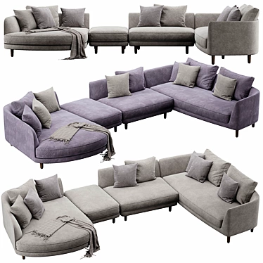 Modern Rolf Benz Kumo Sofa 3D model image 1 