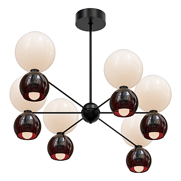 Mid-Century Oval Lighting Fixture 3D model image 1 