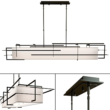 Sleek ETCH Linear Suspension Fixture 3D model image 1 