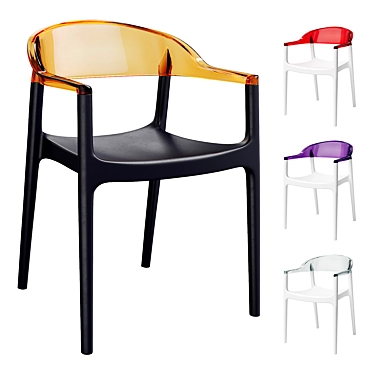 Transparent Modern Carmen Chair 3D model image 1 