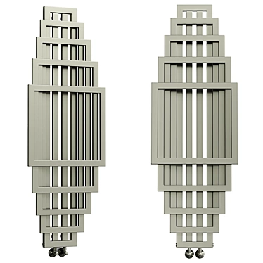 Sleek Stainless Steel Designer Radiator 3D model image 1 