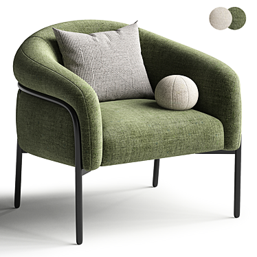 Modern Chic Belly Armchair 3D model image 1 