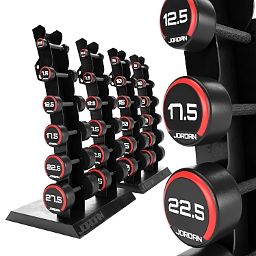 Compact Dumbbell Rack Storage Stand 3D model image 1 