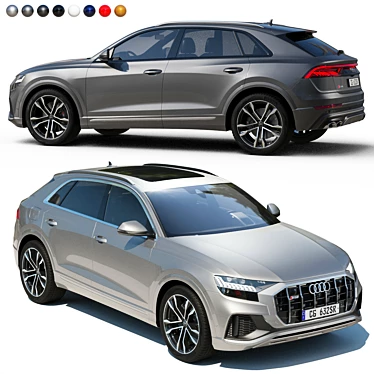 High-detail AUDI SQ8 3D Model 3D model image 1 