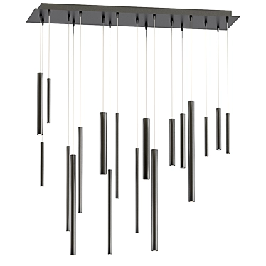 Sleek Santana Linear Chandelier 3D model image 1 