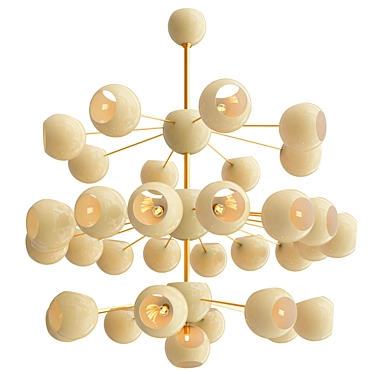 Italian Modernist Chandelier Grandeur 3D model image 1 