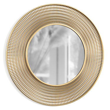 Contemporary Round Wall Mirror 3D model image 1 