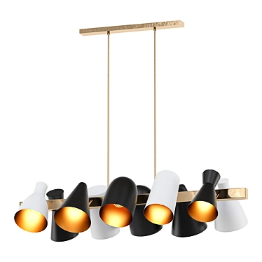 Sleek Modern Jordaan Suspension Lamp 3D model image 1 