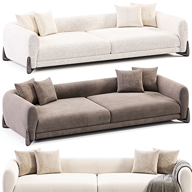 Contemporary Softbay Sofa for Porada 3D model image 1 