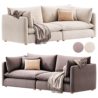 Elevate Your Space with Unwind Sectional 3D model image 1 