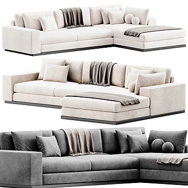 Sepia Modular Corner Sofa 3D model image 1 