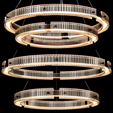 Modern Jackson LED Chandelier 3D model image 1 