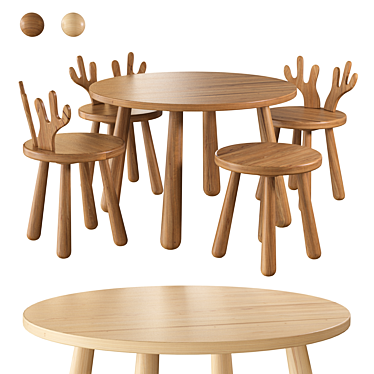 Kids Hornback Furniture Set 3D model image 1 