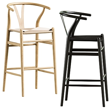 Elegant Faith Bar Stools 3D model image 1 