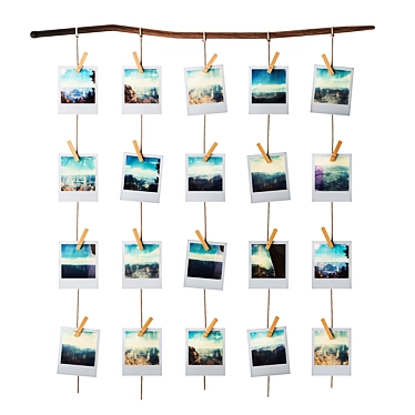 Travel-Inspired Polaroid Decor Set 3D model image 1 