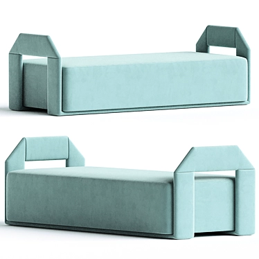 Luxury Ruban Bench Pierre Frey 3D model image 1 