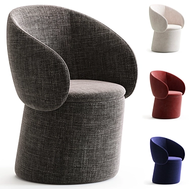 Modern Chic Nebula Seat Design 3D model image 1 