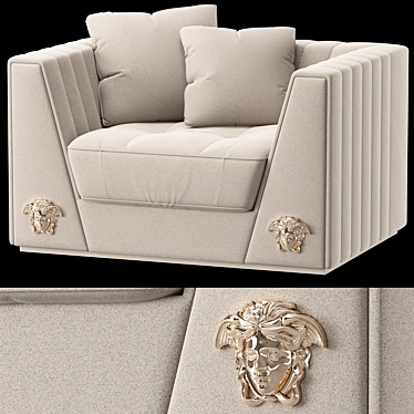 Luxury Versace Home Armchair 3D model image 1 