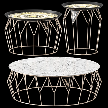 Luxurious Versace Virtus Coffee Table 3D model image 1 