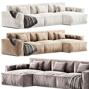 Modern Loft Santino Sofa Home 3D model image 1 