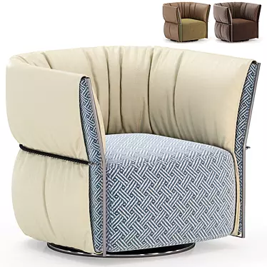 Cierre Fabric Chair, Belt Series 3D model image 1 