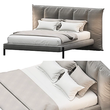Elegance Tufté Bed - Novamobili 3D model image 1 