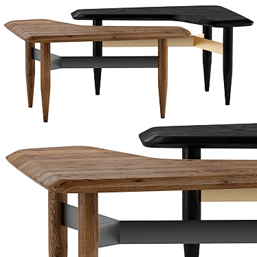 Nordic ST400 Wooden Coffee Table 3D model image 1 