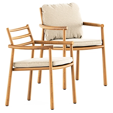 Tribu Ukiyo Armchair: Elegant Design 3D model image 1 