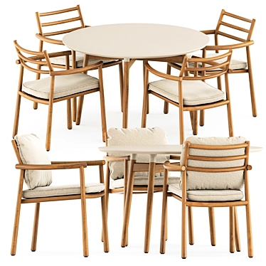 Chic Outdoor Seating Set 3D model image 1 