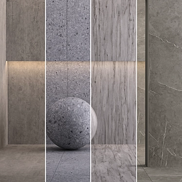 Laminam Collection of 17 Gray Textures 3D model image 1 