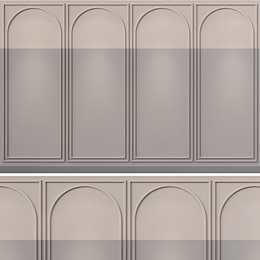 Smooth Wall Molding Accentuate Elegance 3D model image 1 