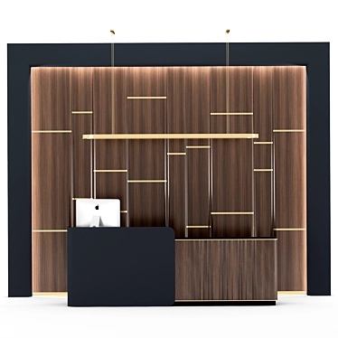 Modern Reception Desk Furniture 3D model image 1 