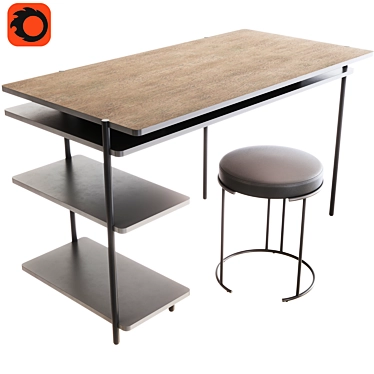 Table and stool Living Divani Aero D+Nina