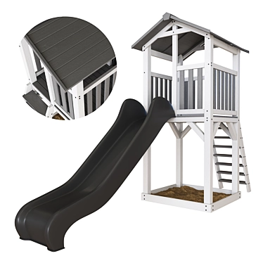 Beach House Climbing Frame by AXI 3D model image 1 