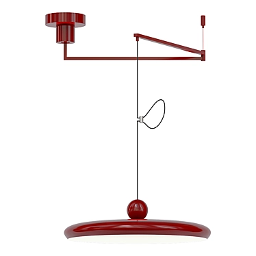 Sleek Design Pendant Light 3D model image 1 