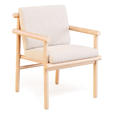 Ayana Outdoor Dining Chair - Eco-Friendly 3D model image 1 