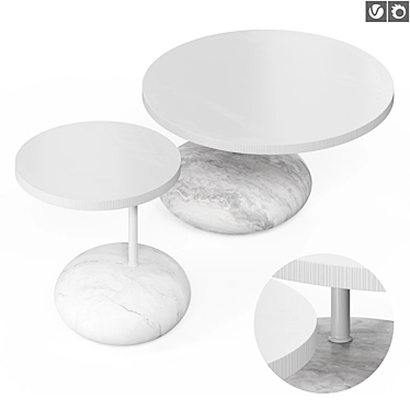 Modern Kreoo Pave Drink Table 3D model image 1 