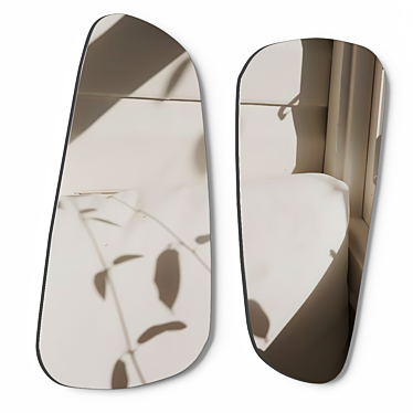 Sleek Black Frame Mirror 3D model image 1 