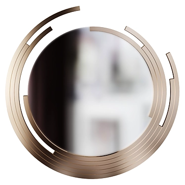 Modern Round Creative Living Room Mirror 3D model image 1 