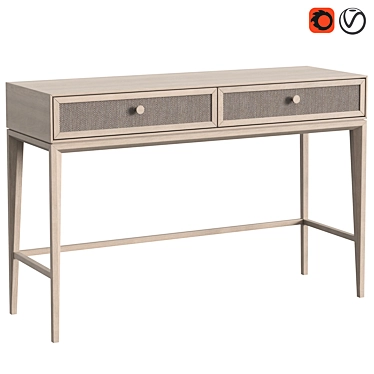 Modern Console with Fabric-Decorated Drawers 3D model image 1 