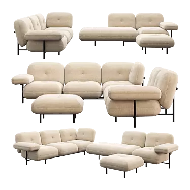 Cantori Cloud Sofas Set 3D model image 1 