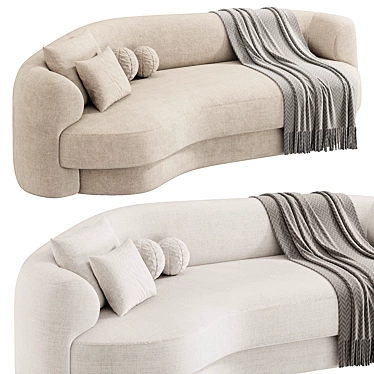 Contemporary Compact Yumi Sofa 3D model image 1 