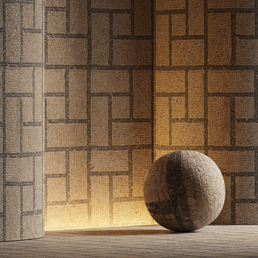 Three-Tone Paving Stones Kit 3D model image 1 