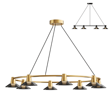 Modern Sphere Wall Lighting Fixture 3D model image 1 