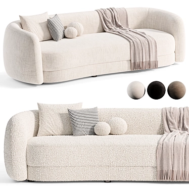 Elegant Eichholtz Sofa: Modern Luxury 3D model image 1 