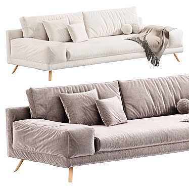 Contemporary Ian Sofa Design 3D model image 1 