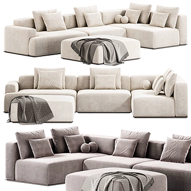 Modern Zeppelin Okha Sofa Design 3D model image 1 